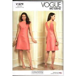 Vogue V1879 Misses 6 to 14 Claire Shaeffer A-Line Dress Uncut Sewing Pattern